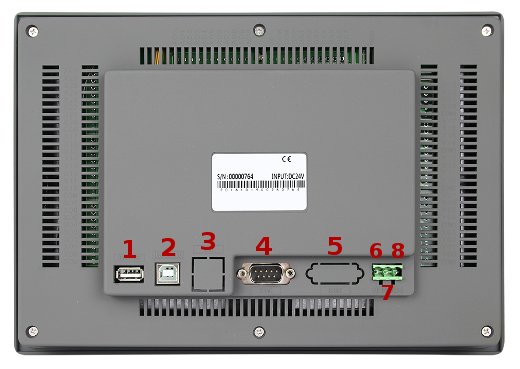 control panel HMI operator panel Windows CE Modbus